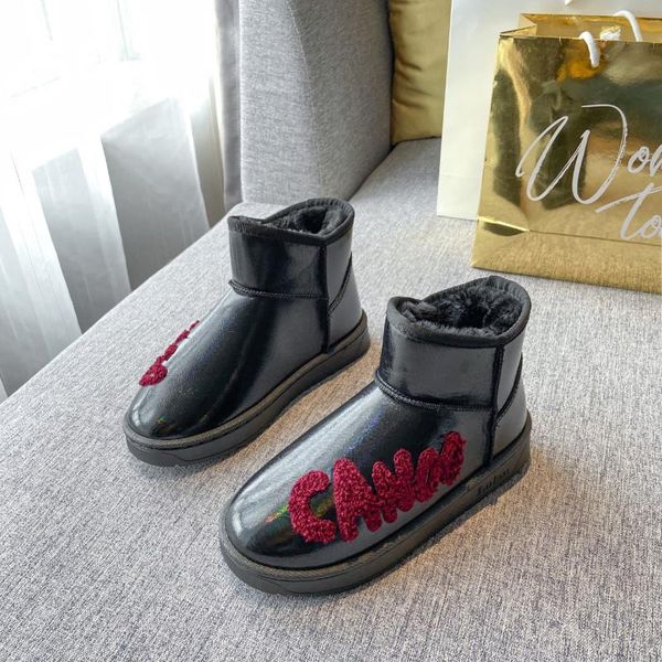 boots snow women 2021 winter fur integrated plus velvet thick warm platform cotton shoes wild waterproof letter short, Black
boots snow women 2021 winter fur integrated plus velvet thick warm platform cotton shoes wild waterproof letter short, Black