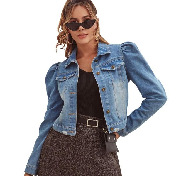 women denim jacket long sleeve single breasted button down jean coat streetwear women's jackets, Black;brown
women denim jacket long sleeve single breasted button down jean coat streetwear women's jackets, Black;brown
