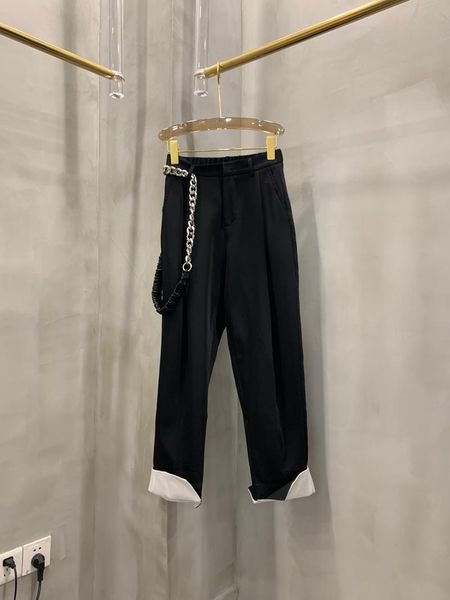 women's pants & capris the 2021 white large flanging loose trousers 0905, Black;white
women's pants & capris the 2021 white large flanging loose trousers 0905, Black;white