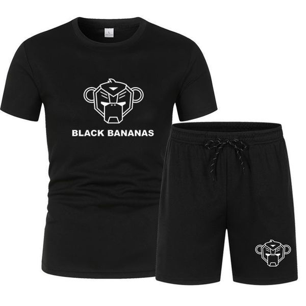 men's tracksuits black bananas 2 piece sets printed men summer o-neck clothing tracksuit short sleeve male t-shirt sportswear, Gray
men's tracksuits black bananas 2 piece sets printed men summer o-neck clothing tracksuit short sleeve male t-shirt sportswear, Gray