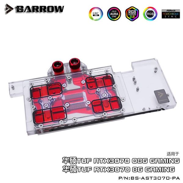barrow gpu water block for asus tuf rtx3070 o8g gaming graphics card, full coverage, 5v 3pin light , bs-ast3070-pa fans & coolings
barrow gpu water block for asus tuf rtx3070 o8g gaming graphics card, full coverage, 5v 3pin light , bs-ast3070-pa fans & coolings