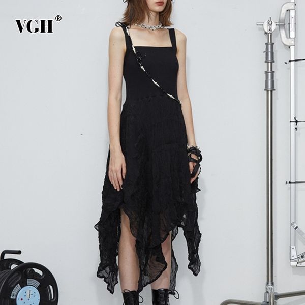black patchwork pearl summer dress for women square collar sleeveless high waist irregular sling dresses female fashion 210507, Black;gray
black patchwork pearl summer dress for women square collar sleeveless high waist irregular sling dresses female fashion 210507, Black;gray