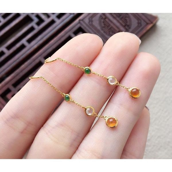 dangle & chandelier original inlaid natural high chalcedony three-color round egg long earrings elegant charm creative retro silver jewe
dangle & chandelier original inlaid natural high chalcedony three-color round egg long earrings elegant charm creative retro silver jewe