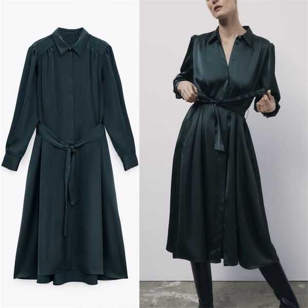 belt long shirt dress women sleeve office lady green dresses female fashion front hidden button elegant vestido 210524, Black;gray
belt long shirt dress women sleeve office lady green dresses female fashion front hidden button elegant vestido 210524, Black;gray
