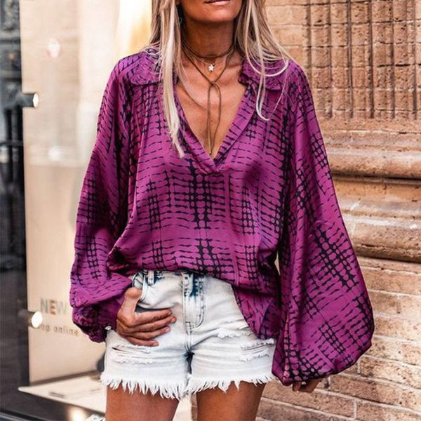 women's blouses & shirts blouse womens autumn loose casual printing lantern sleeve 2021 fashion women western style, White
women's blouses & shirts blouse womens autumn loose casual printing lantern sleeve 2021 fashion women western style, White