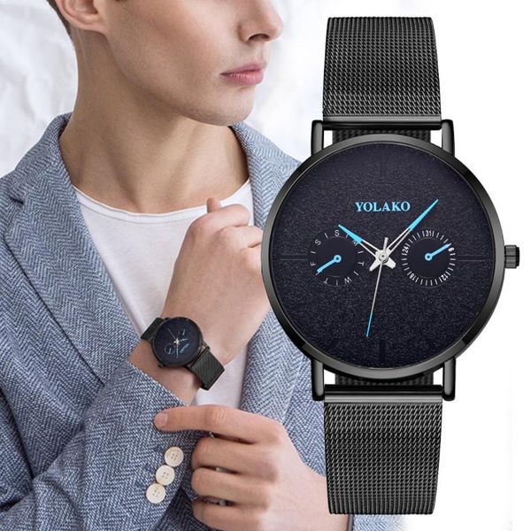 wristwatches men's watch fashion business stainless steel mesh strap sport quartz simple classic black relogio masculino, Slivery;brown
wristwatches men's watch fashion business stainless steel mesh strap sport quartz simple classic black relogio masculino, Slivery;brown
