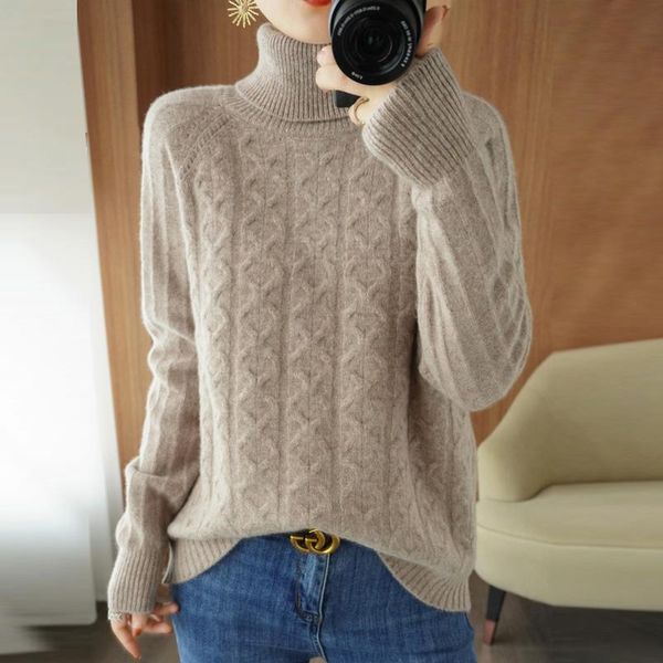 women's sweaters cashmere sweater ladies high lapel pullover casual knit plus size autumn and winter 100% pure wool jacket, White;black
women's sweaters cashmere sweater ladies high lapel pullover casual knit plus size autumn and winter 100% pure wool jacket, White;black