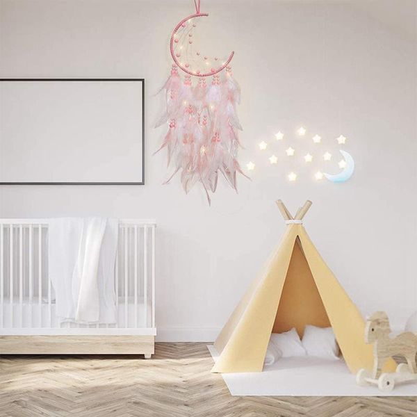 dream catcher with led light handmade dreamcatcher for kids home decoration wall hanging ornaments craft (pink) decorative objects & figurin
dream catcher with led light handmade dreamcatcher for kids home decoration wall hanging ornaments craft (pink) decorative objects & figurin