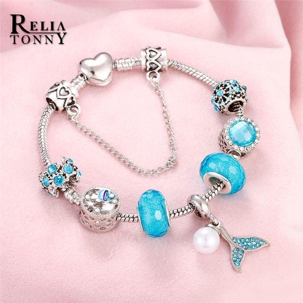 charm bracelets sliver plated for women mermaid magnolia rhinestones beads snake chain bracelet girl gift jewelry pulseras mujer, Golden;silver
charm bracelets sliver plated for women mermaid magnolia rhinestones beads snake chain bracelet girl gift jewelry pulseras mujer, Golden;silver