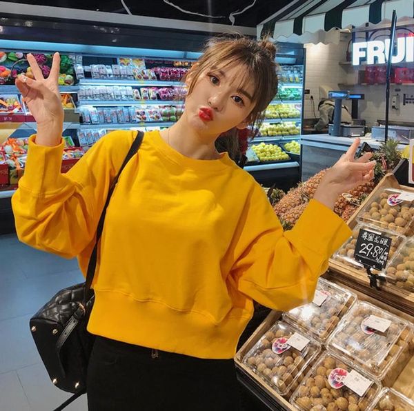 women's hoodies & sweatshirts 2021 female pullover letter print crop sweatshirt women drop casual autumn design round neck long sleeve, Black
women's hoodies & sweatshirts 2021 female pullover letter print crop sweatshirt women drop casual autumn design round neck long sleeve, Black
