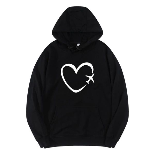 men's hoodies & sweatshirts travel plane heart love print men wome graphic novelty streetwear women hoodie loose drawstring hoody, Black
men's hoodies & sweatshirts travel plane heart love print men wome graphic novelty streetwear women hoodie loose drawstring hoody, Black