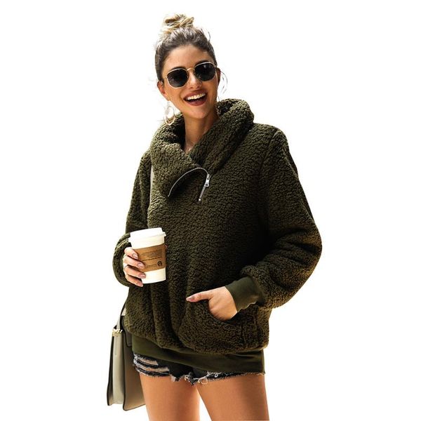 women's hoodies & sweatshirts hoodie fall/winter high neck women solid color thickened jacket cashmere sweater turtleneck thick casual, Black
women's hoodies & sweatshirts hoodie fall/winter high neck women solid color thickened jacket cashmere sweater turtleneck thick casual, Black