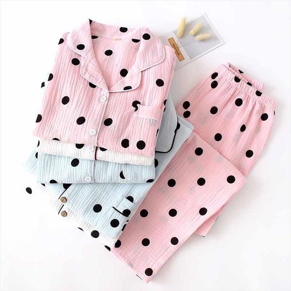 autumn and winter lovers womens sleepwears pajamas set 100% gauze cotton comfort loose sleepwear men women dot printed couple nightwear, Black;red
autumn and winter lovers womens sleepwears pajamas set 100% gauze cotton comfort loose sleepwear men women dot printed couple nightwear, Black;red