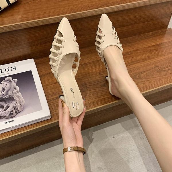slippers elegant half women 2021 summer pointed toe high heels sandals stiletto leather modern flip flops slides, Black
slippers elegant half women 2021 summer pointed toe high heels sandals stiletto leather modern flip flops slides, Black