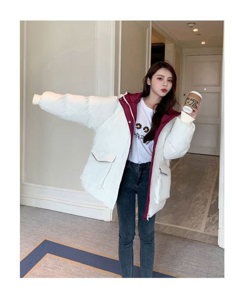 winter coat women stand collar solid black white female down cotton jackets loose oversized womens short parka
winter coat women stand collar solid black white female down cotton jackets loose oversized womens short parka