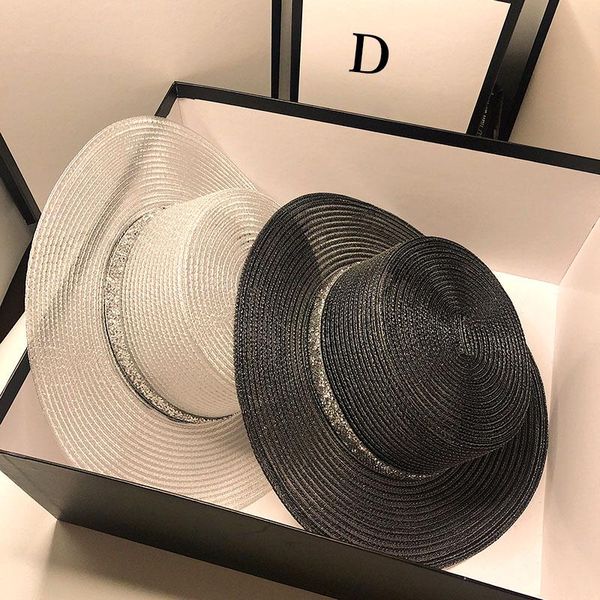 wide brim hats 2021 women sun for beach side cap floppy female straw hat solid fringe summer chap, Blue;gray
wide brim hats 2021 women sun for beach side cap floppy female straw hat solid fringe summer chap, Blue;gray