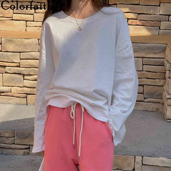 colorfaith new women spring autumn t-shirt bottoming basic fashionable korean style wild ladies oversize split t982 210413, White
colorfaith new women spring autumn t-shirt bottoming basic fashionable korean style wild ladies oversize split t982 210413, White