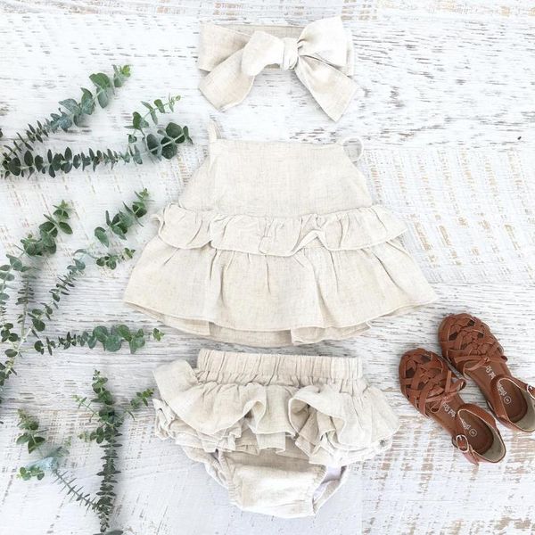 wholesale 3pcs toddler kid baby girl cute clothes sets summer sleeveless ruffle solid shorts headband set outfit sunsuit clothing, White
wholesale 3pcs toddler kid baby girl cute clothes sets summer sleeveless ruffle solid shorts headband set outfit sunsuit clothing, White
