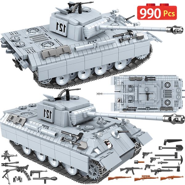 990pcs military panther 121 building blocks for technic city ww2 tank soldier weapon army 100064 bricks kids toys 1008
990pcs military panther 121 building blocks for technic city ww2 tank soldier weapon army 100064 bricks kids toys 1008