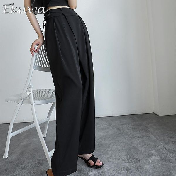 women's pants & capris ekuwa 2021 chic fashion stylish office straight summer women vintage joggers high waist trousers clothing, Black;white
women's pants & capris ekuwa 2021 chic fashion stylish office straight summer women vintage joggers high waist trousers clothing, Black;white
