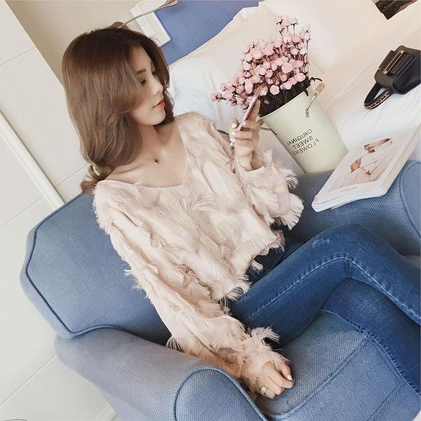shirt female embroidered casual blouse transparent women's blouses & shirts, White
shirt female embroidered casual blouse transparent women's blouses & shirts, White