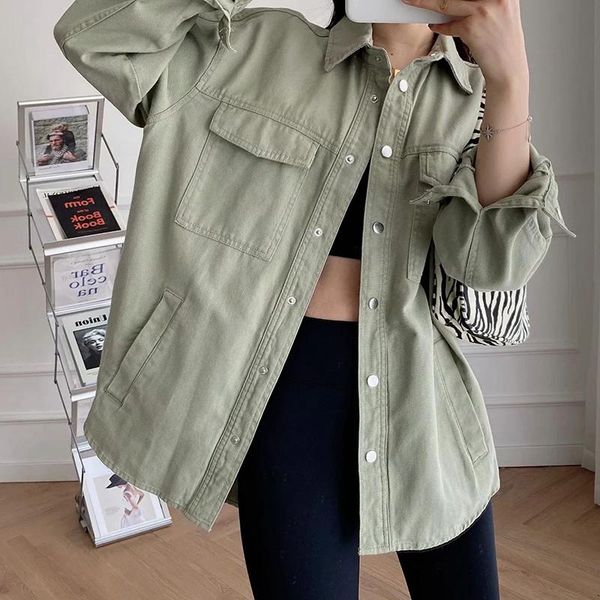 women's jackets women solid jacket autumn turn down collar button up coats casual long sleeved cotton shirt coat loose pockets streetwe, Black;brown
women's jackets women solid jacket autumn turn down collar button up coats casual long sleeved cotton shirt coat loose pockets streetwe, Black;brown