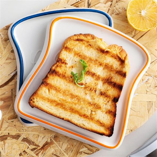 dishes & plates creative ceramic plate multifunctional breakfast toast shaped bread salad fruit snack tray household tableware
dishes & plates creative ceramic plate multifunctional breakfast toast shaped bread salad fruit snack tray household tableware