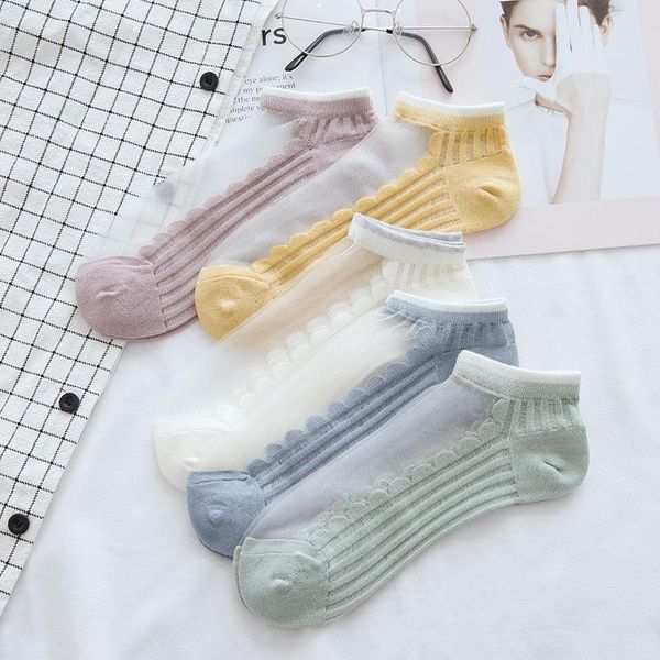 socks & hosiery 10 pieces = 5 pairs of spring and summer women's color matching soles vertical transparent crystal silk boat, Black;white
socks & hosiery 10 pieces = 5 pairs of spring and summer women's color matching soles vertical transparent crystal silk boat, Black;white