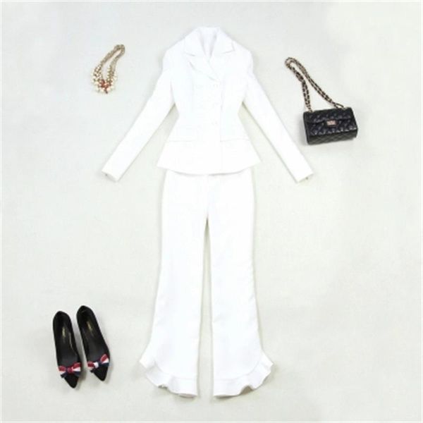 spring fashion female suit elastic white slim double-breasted small jacket coat ruffled flared pants women women's two piece
spring fashion female suit elastic white slim double-breasted small jacket coat ruffled flared pants women women's two piece