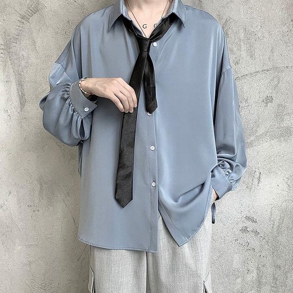 men's casual shirts 2021 send tie long sleeves hawaiian shirt camisa masculina streetwear fashion clothes white/blue/black color, White;black
men's casual shirts 2021 send tie long sleeves hawaiian shirt camisa masculina streetwear fashion clothes white/blue/black color, White;black