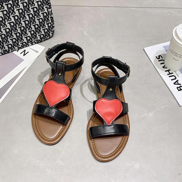sandals women's summer fashion all-match casual and comfortable love flat shoes beach slippers, Black
sandals women's summer fashion all-match casual and comfortable love flat shoes beach slippers, Black