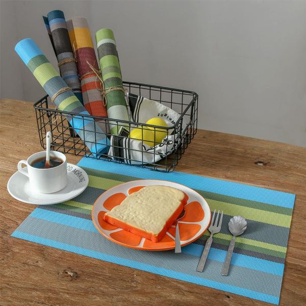 table napkin 2pcs stripe non-slip pvc heat insulation kitchen home living room decoration western placemat
table napkin 2pcs stripe non-slip pvc heat insulation kitchen home living room decoration western placemat