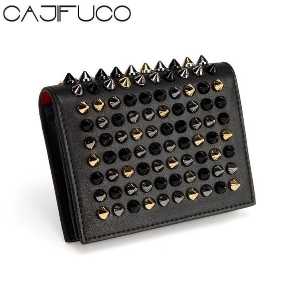 card holders cajifuco women metal gun black stud wallet rivet holder studded porte carte genuine leather coin purse, Brown;gray
card holders cajifuco women metal gun black stud wallet rivet holder studded porte carte genuine leather coin purse, Brown;gray
