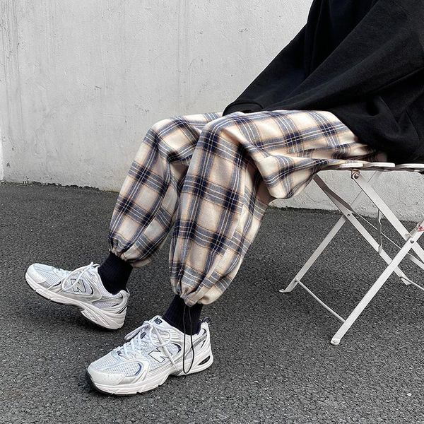 men's pants punk plaid men 2021 comfortable pant summer loose casual all-match korean retro streetwear trousers, Black
men's pants punk plaid men 2021 comfortable pant summer loose casual all-match korean retro streetwear trousers, Black