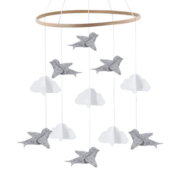 decorative objects & figurines baby crib mobile birds clouds felt nursery ceiling decoration for girls boys grey white
decorative objects & figurines baby crib mobile birds clouds felt nursery ceiling decoration for girls boys grey white