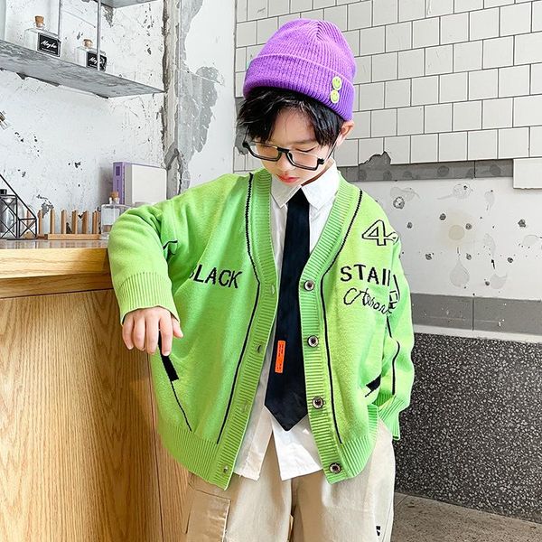 jackets boy's jacket autumn children's clothing big boys letter knit cardigan handsome sweater, Blue;gray
jackets boy's jacket autumn children's clothing big boys letter knit cardigan handsome sweater, Blue;gray