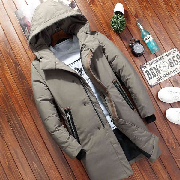 men's mid-length winter down duck coat korean version of the trend padded thick for men jaqueta parkas, Black
men's mid-length winter down duck coat korean version of the trend padded thick for men jaqueta parkas, Black