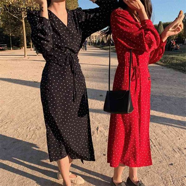 autumn vintage women dress puff sleeve lace up elegant chiffon red dot v-neck es for party 10149 210512, Black;gray
autumn vintage women dress puff sleeve lace up elegant chiffon red dot v-neck es for party 10149 210512, Black;gray