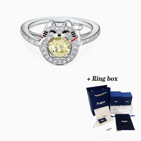 cluster rings fashion swa cat ring lucky suspension jumping yellow crystal girlfriend engagement romantic gift, Golden;silver
cluster rings fashion swa cat ring lucky suspension jumping yellow crystal girlfriend engagement romantic gift, Golden;silver