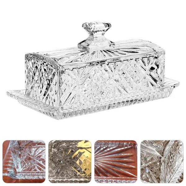 dishes & plates 1pc cheese box butter keeper creative embossed pattern glass with lid
dishes & plates 1pc cheese box butter keeper creative embossed pattern glass with lid