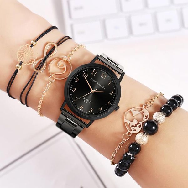 6pcs set women watch bracelet quartz wristwatches ladies style luxury female wrist girl clock relogio feminino, Slivery;brown
6pcs set women watch bracelet quartz wristwatches ladies style luxury female wrist girl clock relogio feminino, Slivery;brown
