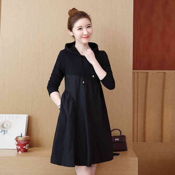 dress 2021 spring and autumn casual korean mid-sized female clothes ed in a hoodie loose the line is thin skirt, Black;gray
dress 2021 spring and autumn casual korean mid-sized female clothes ed in a hoodie loose the line is thin skirt, Black;gray