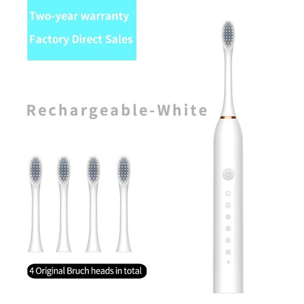 smart electric toothbrush rechargeable waterproof household usb charge sonic with 6 working mode 4 replacement heads
smart electric toothbrush rechargeable waterproof household usb charge sonic with 6 working mode 4 replacement heads