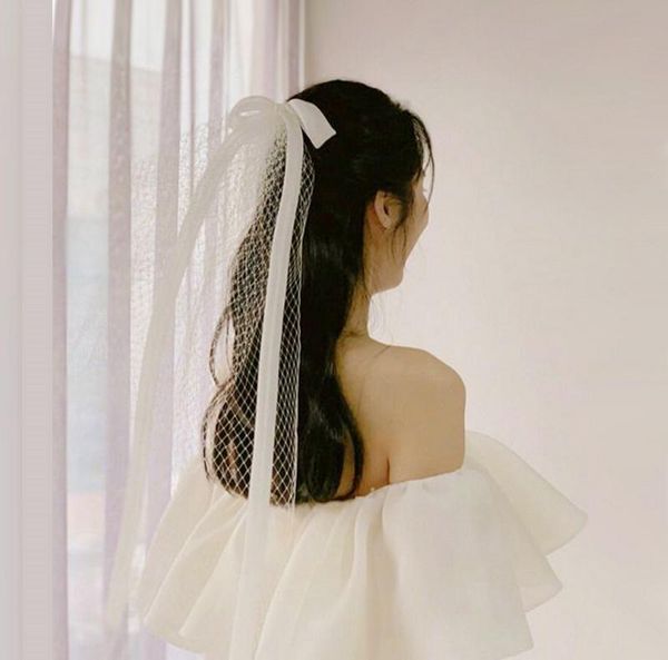 bridal veils v118#mesh bow-ribbon veil short travel pography wedding small korean style, Black
bridal veils v118#mesh bow-ribbon veil short travel pography wedding small korean style, Black