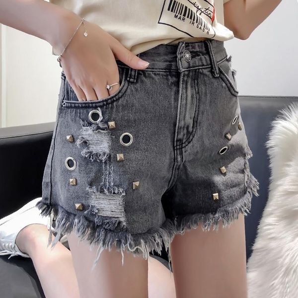 women's shorts vintage tassel summer denim metal rings loose high waist wide leg short casual party female d1, White;black
women's shorts vintage tassel summer denim metal rings loose high waist wide leg short casual party female d1, White;black