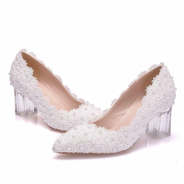 sandals 7 cm shallow mouth crystal clear thick heel high heels white lace pointed toe large size wedding shoes bridesmaid bridal o, Black
sandals 7 cm shallow mouth crystal clear thick heel high heels white lace pointed toe large size wedding shoes bridesmaid bridal o, Black