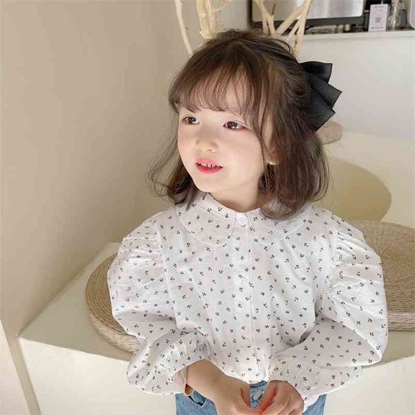 spring autumn cute girls cotton floral puff sleeve shirts soft fashion embroidery collar casual base 210708, White;black
spring autumn cute girls cotton floral puff sleeve shirts soft fashion embroidery collar casual base 210708, White;black