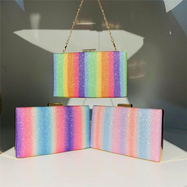 rainbow striped glitter sequins clutch handbag female wedding elegant party evening shoulder bag women luxury rectangle purse bags
rainbow striped glitter sequins clutch handbag female wedding elegant party evening shoulder bag women luxury rectangle purse bags
