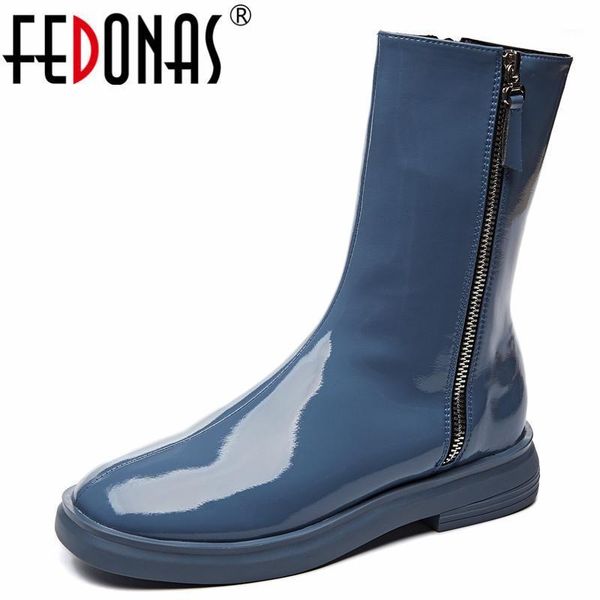boots fedonas side zipper women mid-calf fashion concise patent leather low heels classic casual shoes woman 2021 autumn winter1, Black
boots fedonas side zipper women mid-calf fashion concise patent leather low heels classic casual shoes woman 2021 autumn winter1, Black