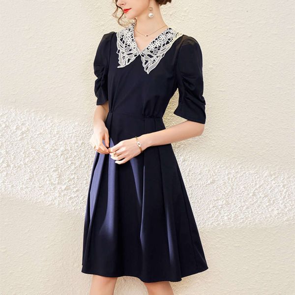 dress dresssummer medium length pile sleeve cut out lace age reducing baby collar solid color a-line skirt, Black;gray
dress dresssummer medium length pile sleeve cut out lace age reducing baby collar solid color a-line skirt, Black;gray